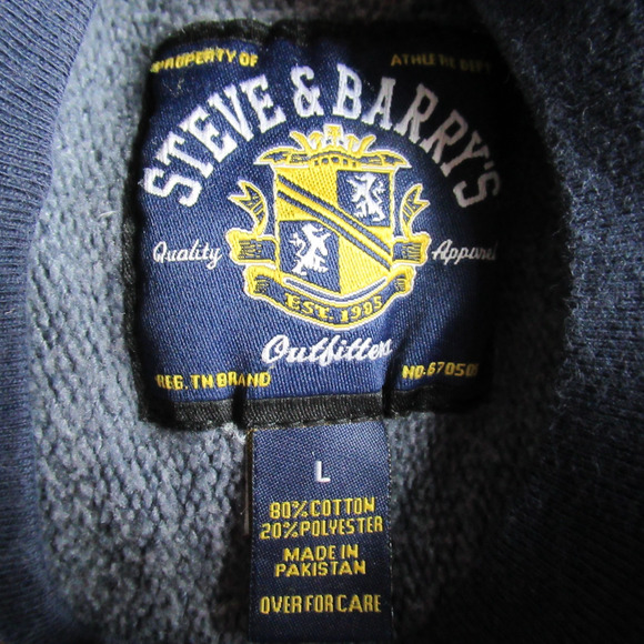 Steve & Barrys Sweatshirt Mens Size Large Blue Fleece West Virginia Logo School - Picture 2 of 7